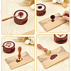 Brass Wax Seal Stamps with Wood Handle AJEW-WH0412-0052-3