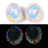 Handmade Luminous Polymer Clay Rhinestone Beads CLAY-H003-05F-1