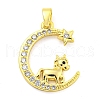Brass Micro Pave Clear Cubic Zirconia Pendant FIND-Z044-03H-1