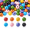 Craftdady 80Pcs 8 Colors Dyed Natural Wooden Beads WOOD-CD0001-23-1