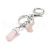 Natural Rose Quartz Keychain KEYC-M022-05H-2