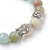 Natural Flower Amazonite Beads Stretch Bracelets BJEW-JB03849-02-2