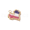 MIYUKI Delica Glass Seed Beaded Heart Pendants PALLOY-MZ00703-02-4