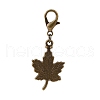 Maple Leaf Alloy Pendants Decorations Set HJEW-JM00819-4