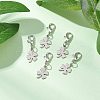 5Pcs Clover 201 Stainless Steel Pendant Decorations HJEW-JM03015-2