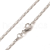 1.5mm Rack Plating Brass Oval Link Chain Necklaces for Women Men MAK-L044-32P-2