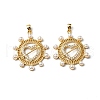 Plastic Imitation Pearl Pendants KK-P235-07G-2