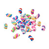 Craftdady 130Pcs 13 Colors Handmade Polymer Clay Charms CLAY-CD0001-10-2