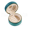 Portable Travel Round Velvet Jewelry Set Storage Zipper Boxes CON-TAC0001-11A-11