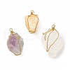 Rough Raw Natural Gemstone Pendants PALLOY-JF01450-1