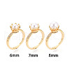 Brass Micro Pave Clear Cubic Zirconia Adjustable Ring Settings KK-T076-18G-7