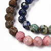 Natural & Synthetic Mixed Gemstone Beads Strands G-D080-A01-02-36-3