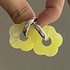 Flower Stainless Steel Acrylic Hoop Earrings FS-WGEB331-17-1