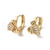 KC Gold Plated Brass Micro Pave Cubic Zirconia Hoop Earring EJEW-L271-11KCG-03-1