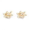 Brass Micro Pave Clear Cubic Zirconia Pendants KK-G432-20G-3