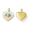 Real 18K Gold Plated Vacuum Plating 201 Stainless Steel Enamel Pendants STAS-J401-VC1019-1