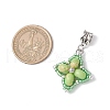 Dyed Synthetic Imperial Jasper & Glass Seed Beaded Star European Dangle Charms PALLOY-MZ00693-05-2