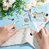 Cat Head & Heart Pendant Stitch Markers HJEW-AB00393-3