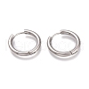 Tarnish Resistant 201 Stainless Steel Huggie Hoop Earrings EJEW-L256-05E-P-1