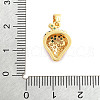 Brass Micro Pave Cubic Zirconia Pendants KK-H073-02G-3