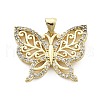 Brass Micro Pave Cubic Zirconia Pendants KK-A237-01D-G-1