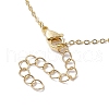 Brass Enamel Flat Round Charm Necklaces for Women NJEW-JN04743-5