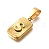 304 Stainless Steel Pendants STAS-S161-01S-G-2