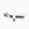 New Men's Bi-Color 201 Stainless Steel Cross Pendants STAS-F010-66-3