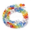 Electroplate & Gradient Color Glass Beads Strands LAMP-M023-02-3