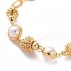 Brass Micro Pave Cubic Zirconia Link Bracelets BJEW-P342-10G-2