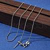 1mm Brass Ball Chain Adjustable Slider Necklaces KK-K398-28P-1