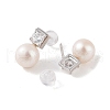 Anti-Tarnish Sterling Silver Stud Earrings EJEW-C087-12A-P-2