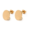 304 Stainless Steel Stud Earring Findings STAS-D371-02G-01-1