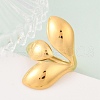 Teardrop 304 Stainless Steel Open Cuff Rings RJEW-R018-01G-03-3