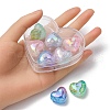 8Pcs 4 Colors Transparent Crackle Acrylic Beads OACR-YW0001-33-4