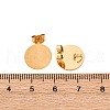 304 Stainless Steel Stud Earring Findings STAS-D371-02G-01-3
