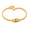 Snake 304 Stainless Steel Rhinestone Open Cuff Bangles for Women BJEW-P327-01A-G-3