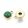 Natural Green Aventurine Half Round Charms STAS-N109-213C-G-2