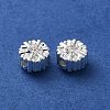 Brass Micro Pave Clear Cubic Zirconia Beads KK-P256-12S-2
