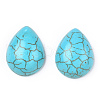 Craft Findings Dyed Synthetic Turquoise Gemstone Flat Back Teardrop Cabochons TURQ-S270-15x20mm-01-3