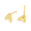 Brass Hollow Out Initial Letter Stud Earrings for Women EJEW-A044-01G-A-2