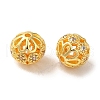 Rack Plating Brass Pave Cubic Zirconia Beads KK-M285-32C-G-2