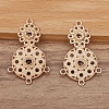 Alloy Chandelier Component Link Rhinestone Settings PW-WG1027A-03-1