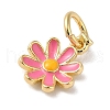 Brass Enamel Charms KK-L216-006G-05-2