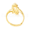 Clear Cubic Zirconia Initial Letter with Crown Adjustable Ring RJEW-M139-17Y-3