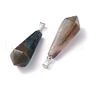 Natural Indian Agate Pointed Pendants G-I314-02P-19-3