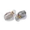 Natural Cloudy Quartz Perfume Bottle Pendants G-D058-12G-03-2