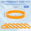 CREATCABIN 24Pcs Word Silicone Cord Bracelet Wristband BJEW-CN0001-06B-2