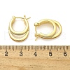 Two-layer Oval Brass Enamel Hoop Earrings EJEW-S252-03C-G-5