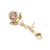 Angel Glass Pearl & Glass Seed Beaded Pendant Decorations HJEW-MZ00265-03-4